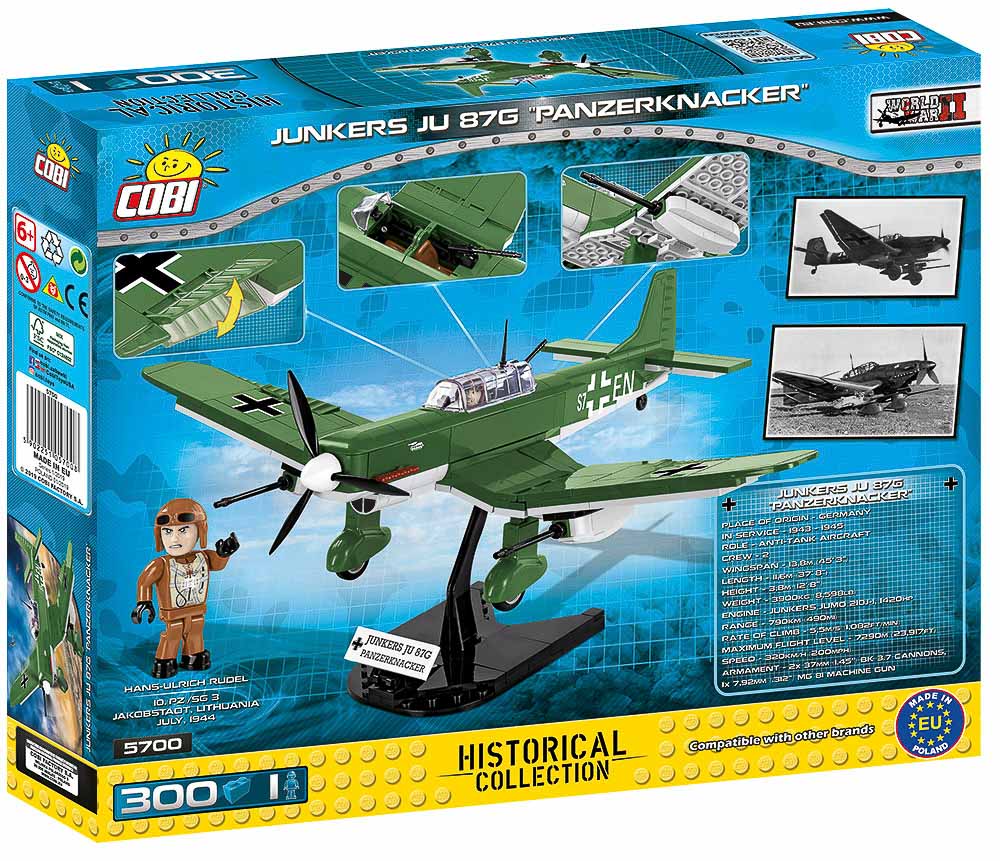 Cobi Sturzkampfflugzeug Junkers JU 87 G 5700 Panzerknacker 300 Teile – Bild 2