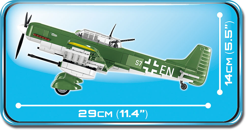 Cobi Sturzkampfflugzeug Junkers JU 87 G 5700 Panzerknacker 300 Teile – Bild 6