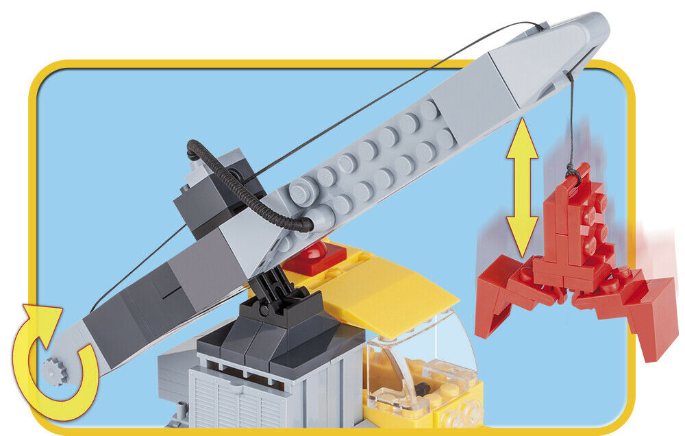 Cobi Action Town Demolition Site 1675 Bausatz Baustelle Kran Traktor Bausteine – Bild 5