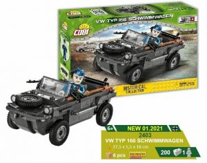 Cobi 2403 VW Type 166 Schwimmwagen WW2 Bausatz 200 Teile / 1 Figur